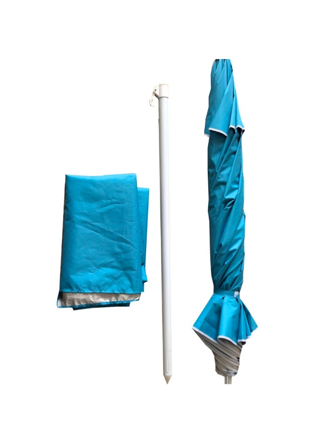 TWT UV Protection Beach Parasol with Sunshield Blue and White 2.1 m BU2134 - Image 4